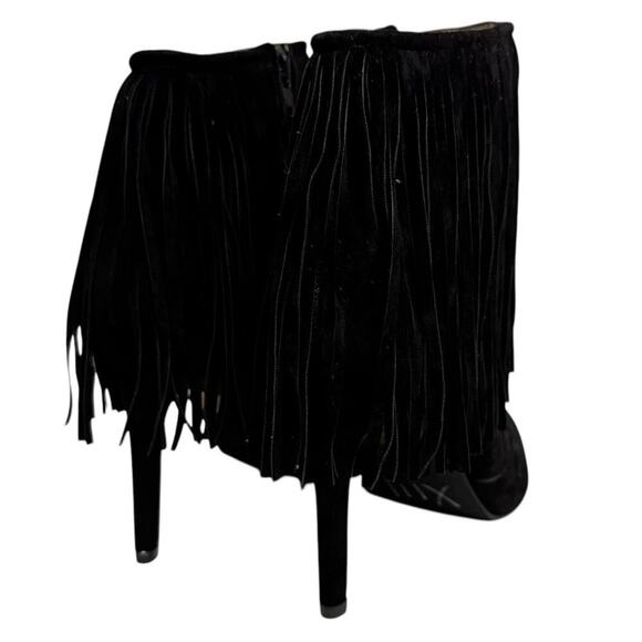 Chase & Chloe Carina-1Fringed Ankle Boot in Black Size 11 - Picture 15 of 15